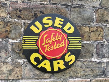 Used cars plaque
